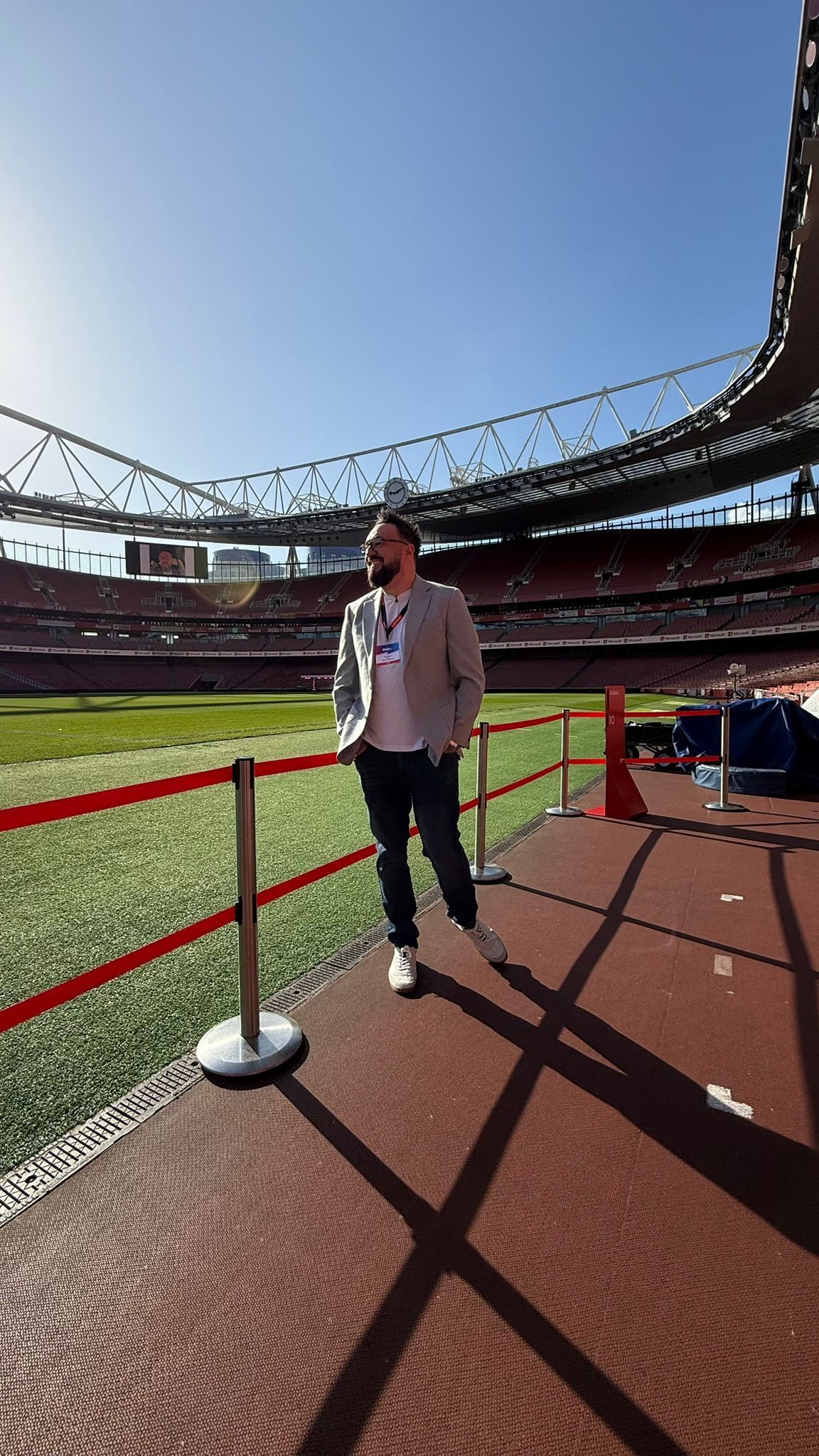 Dan at the Emirates Stadium