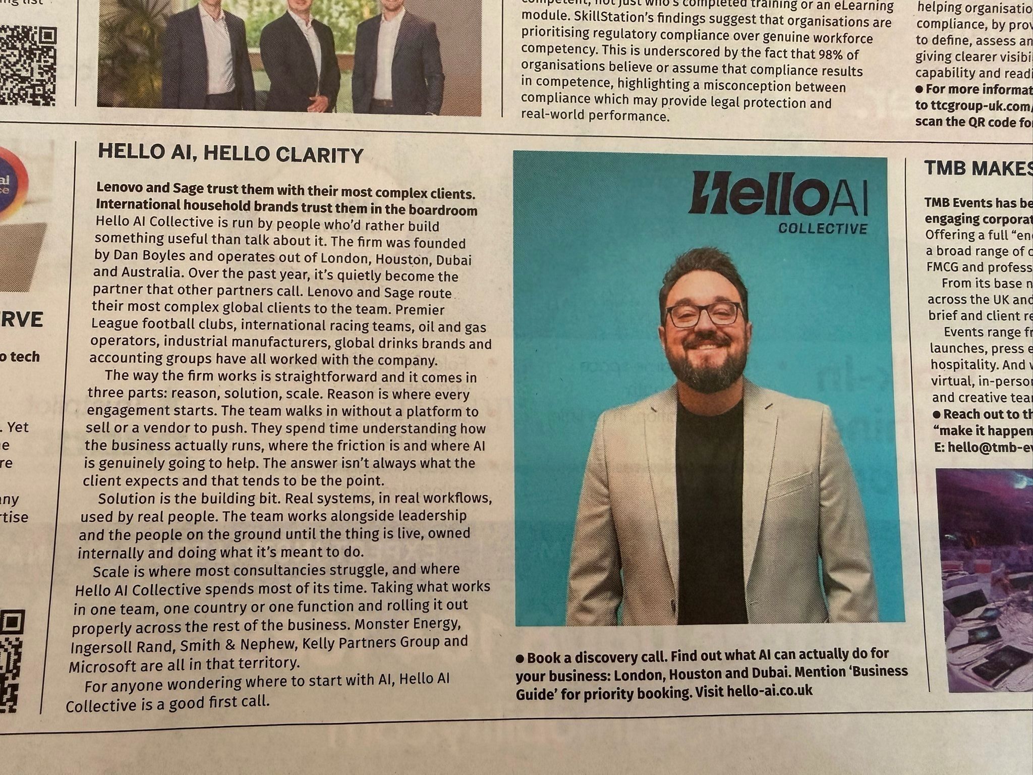 Hello AI, Hello Clarity — press feature